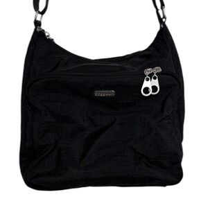 Baggallini Black Large Nylon Travel Crossbody Bag BLEMISH